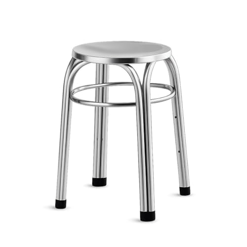 CraftThink 18.5-inch short stainless steel backless stool