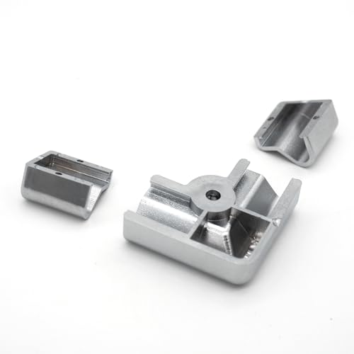 WITEN&NOCKAluminium Schwallleiste Schwallprofil Duschdichtung Schwallschutzleisten Set Endstücke und Eckverbinder Dusche Duschwanne Duschkabine gerade Wasserabweiser Länge 100 cm chrom