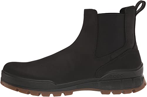 Ecco Men's Track 25 Hydromax Water Resistant Chelsea Boot, Black Nubuck, 12-12.5 #TOP7