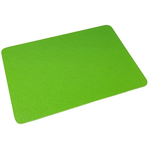 Medium 30x40cm Premium Textured Glass Chopping Board, Lime Green Design, Kitchen Worktop Saver Protector Made in The UK Cover