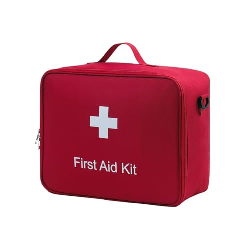 QIUPFGUT Reis-apotheektas, medicijntas, EHBO-tas, leeg, reis-apotheektas, waterdicht, medicijnopbergtas, medicijnopbergtas met schouderriem