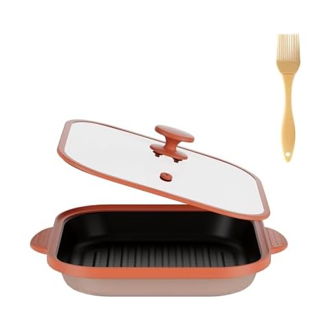 Lkicwah Microwave Grill Pan with Cover Cover