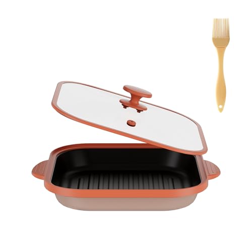 Microwave Grill Pan with Cover - Bacon Cooker, Crisper & Grilled Cheese Maker,...