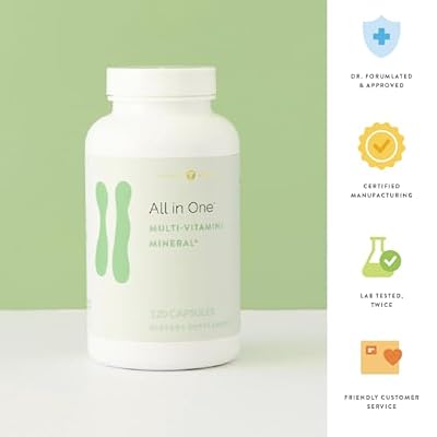 Holistic Health All in ONE Multi Vitamin and Mineral for Antioxidant Boost, Multi Minerals Supplement for Supporting Methylation and Immunity Boost, 120 Capsules