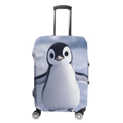 Cute Penguins Unisex Luggage Cover Washable Travel Suitcase Case Elastic Baggage Protective Covers XL