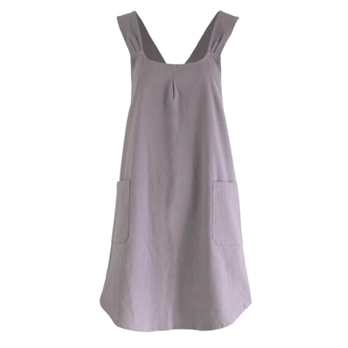 1 tablier simple en coton et lin de style japonais et coréen, tablier de maison pour femme,...