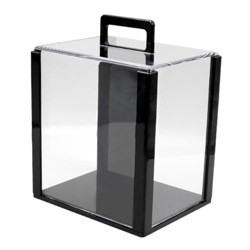 Menolana Acrylic Chip Case Container Organizer 1000 Chips Capacity Chip Carrier Carry Case for Commercial Activities Casual Game Night, Empty Case