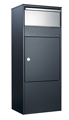 Preisvergleich Produktbild Allux 800 S-R Briefkasten, Schwarz / Edelstahl, One Size