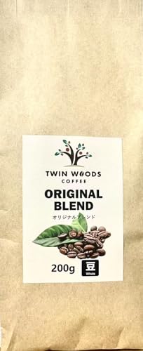 ベトナム産 海外直送 コーヒー 豆検査合格 TWIN WOODS COFFEE 中深煎り コク深さ 香り豊か (200g*1袋, オリジナル風味)