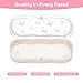 MoKo Glasses Case Hard Shell, Cute Eyeglass Case for Reading Glasses, Prescription Glasses, Clear Eyeglasses Case for Women Girls, Pink Bow