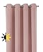Produktbild BEAUTEX Verdunkelungsgardine mit Ösen, Blackout Ösenschal Blickdicht abdunkelnd, Größe und Farbe wählbar (Breite:140 cm, Höhe: 175 cm, Altrosa)