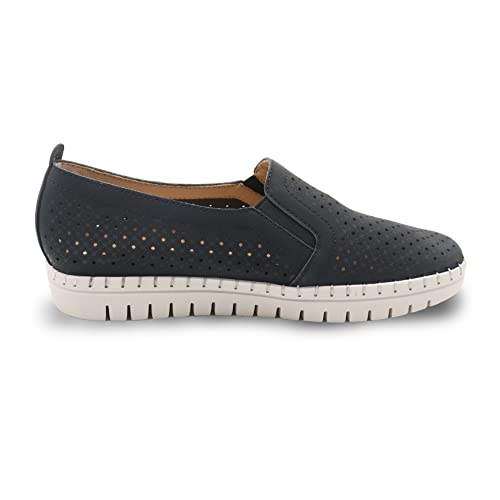 Glolily Elle Perf Women Comfort Slip On Sneakers, Slip On Shoes For Women, Lightweight Sneakers, Walking Shoes For Women With Arch Support, Orthotic Shoes, Casual Fashion Shoes, Black, Size 9.5 #TOP2