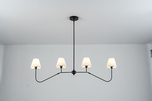 MAYNA 4-Light Black Linear Kitchen Island Lighting Fixture