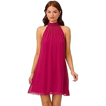 Adrianna Papell Womens Mockneck Chiffon Jersey Dress