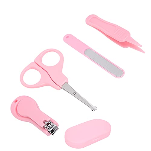 Pinça de bebê, cortador de unhas pequeno portátil prático e prático para bebês para casa(cor de rosa