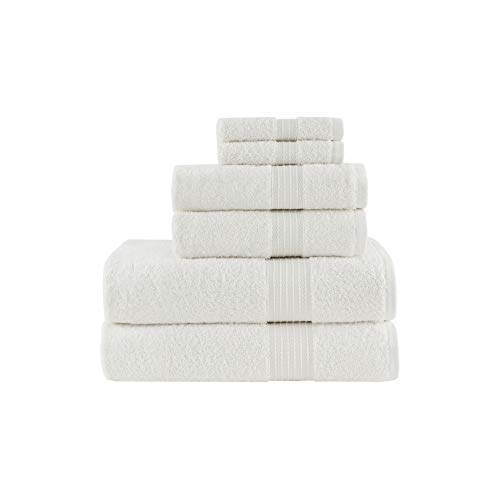 Madison Park Organic 100% Cotton Bathroom Towel Set, Hotel & Spa Quality Highly Absorbent, Quick Dry, Include for Shower, Handwash & Facial Washcloth, Multi-Sizes, White by Madison Park - Image 2