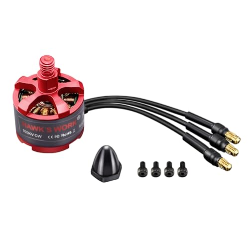 HAWK'S WORK Motor sin Escobillas 2212 920KV, 2-4S Motor para RC Plane Multi Copter DIY Hecho 450 F550 S500 S550 X525 DJI Phantom Quadcopter (CW*1)