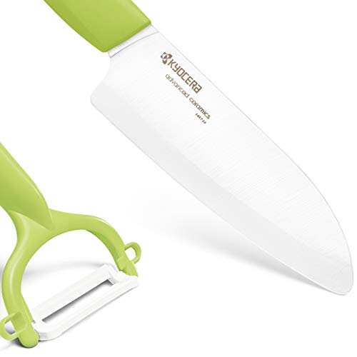Kyocera Revolution Ceramic Knife And Peeler, 5.5 Inch, Green #TOP1