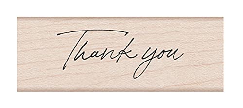 Hero Arts C6467 Wood Block Stamp, Cursive Thank You #TOP5