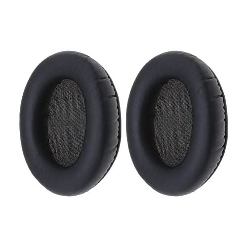 VGOL Ersatz-Ohrpolster aus Protein-Leder, Schaumstoff-Ohrpolster, Kopfhörer-Zubehör, kompatibel mit Sennheiser RS110, RS115, RS120, HDR110, HDR120, Schwarz, 1 Paar