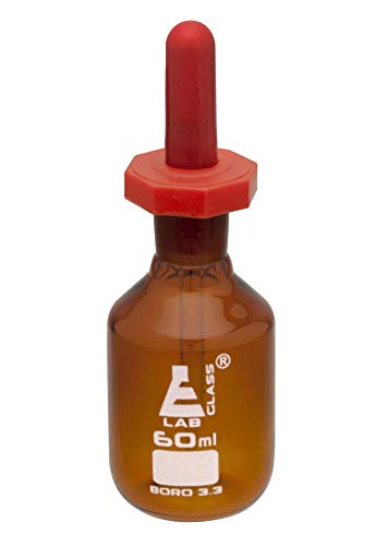 Eisco Labs Amber Glass Dropping Bottle, 60 mL