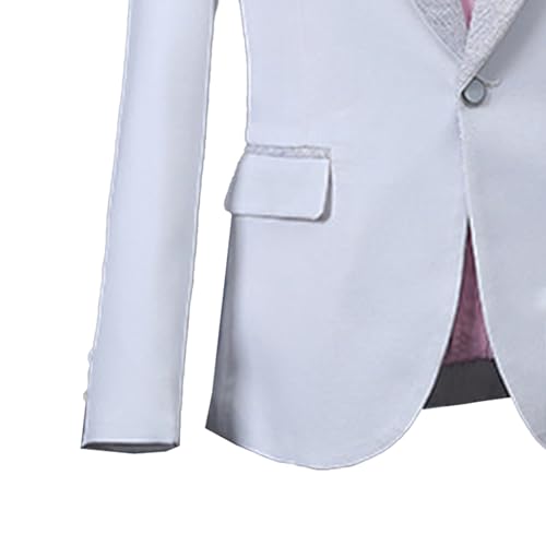 One Button Tuxedo for Dinner Prom Wedding Mens Tuxedo Suit Set with Bow Tie Men's 3 Piece Slim Fit Solid Suits3