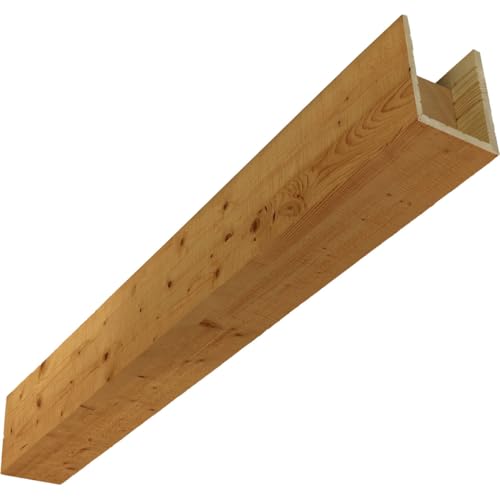 AmeriCraft Wood Resawn Beam, 3-Sided (U-Beam), 9 1/2"W x 7 1/2"H x 96"L, Golden Oak Finish, Stain Grade Pine