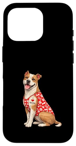 Pitbull Mom I Love Mom �^�g�D�[ �s�b�g�u�� �I�[�i�[�s�b�g�u���Y �}�} �X�}�z�P�[�X iPhone 16 Pro �p