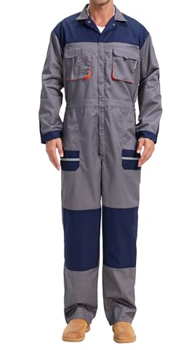 Men's Work Coveralls Jumpsuit with Multi Pockets