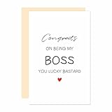 Ure Tenk Congrats on Being My Boss, Ironic Office Gift for Boss Manager Leader, Hilarious Boss Day Card, Naughty Boss Birthday Card