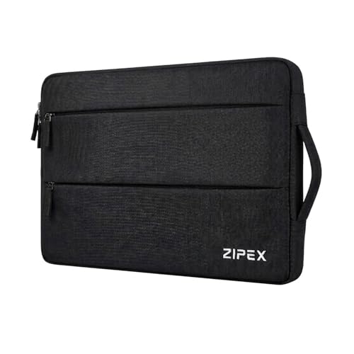 Image of 360 Protective 14 Inch Laptop Sleeve Case for All 13-14 Inch laptops with 2 Front pockets & Carry Handle | Compatible with 13-14 inch HP, DELL, Asus, Mackbook Devices| Water-Resistant | Black