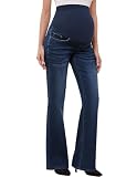 GLAMIX Women's Stretch Maternity Bootcut Jeans with...