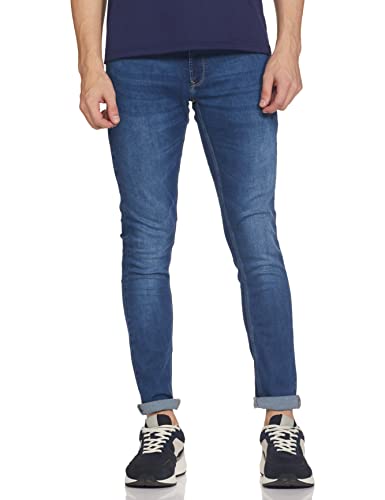 Image of Spykar Men's Skinny Fit Low-Rise Casual Jeans