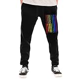 Gay Rainbow Flag America Flag Men's Sweatpants Fashion Athletic Joggers Pants,Sweatpants Trousers,Mens Long Pants