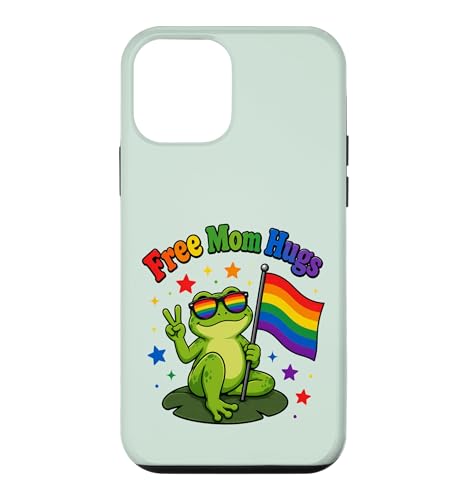 Free Mom Hugs LGBTQIA+ Ally Frog Pride Month�B �X�}�z�P�[�X iPhone 12 mini �p