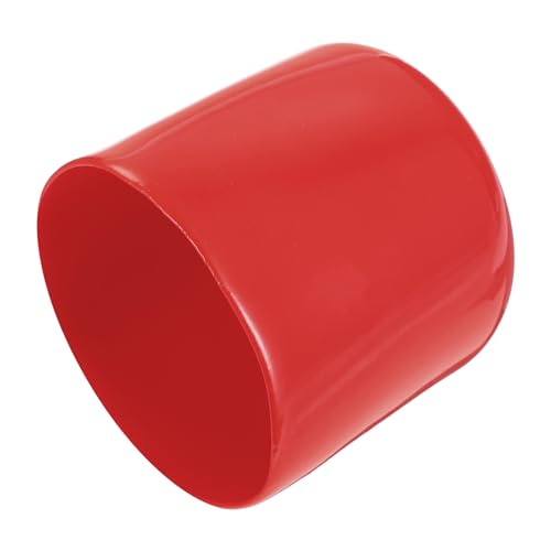 Image of uxcell 4pcs Rubber End Caps 41mm ID Vinyl Round End Cap Cover Screw Thread Protectors Red, 40mm Height