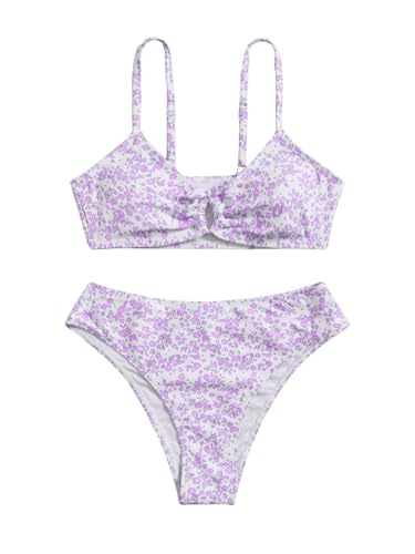 OYOANGLE - OYOANGLE Girl's Teen Swimsuits 2 Piece Ditsy Floral Bikini Set Bathing Suit (60% Off Amazon Deal)