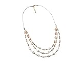süßwasser perlenkette 3 reihig Sehr elegante 3-reihige Halskette der Marke Crystal Blue mit roséfarbenen Perlchen sowie cremeweißen Süßwasserzuchtperlen. Die Gesamtlänge der Kette beträgt ca. 69 cm, kann allerdings variabel bis auf 64 cm gekürzt werden.