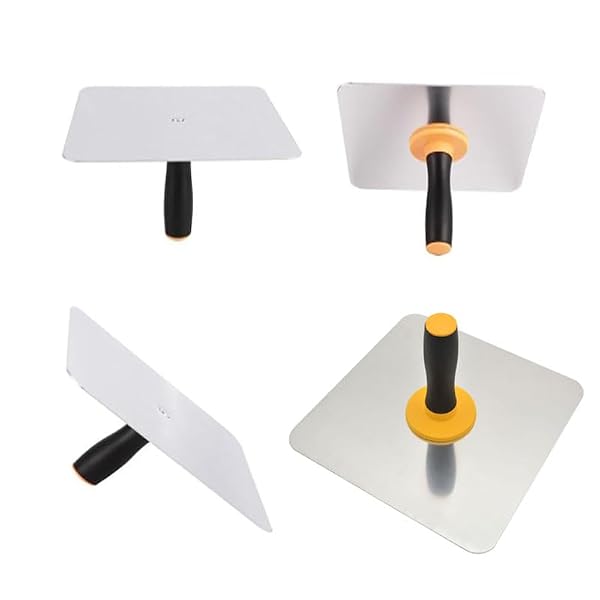 12 Inch Aluminum Plaster Hawk with Soft Handle,Lightweight Drywall Hawk for Mortar & Spackle, Durable Plastering Hawk Tool for Drywall Tools & Professional Use by KUOSEQIUS - Used condition - Image 5