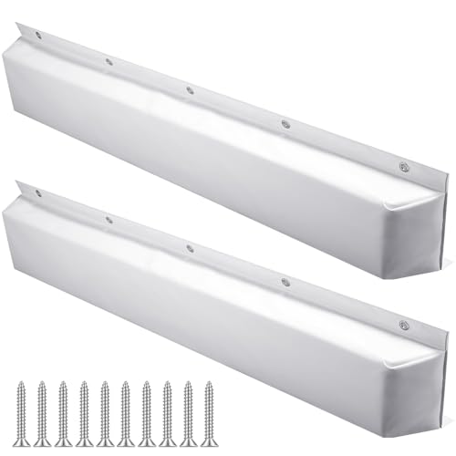 Spiareal 2 Pack Dock Bumpers Fender Straight Marine Boat Dock Bumpers for Edge or Side UV Resistant Marine Fender Guard for Preventing Dent and Scratch White(48 Inch)