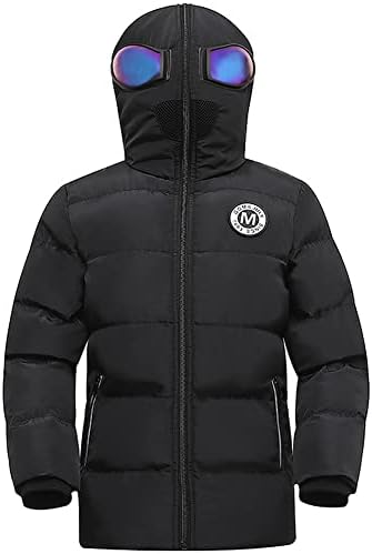 LCIGIA Winterjas voor meisjes, kinder-winterjas met afneembare capuchon, warme gewatteerde jas, verdikte donsjas met reflecterende letters, roze, 134/140 cm