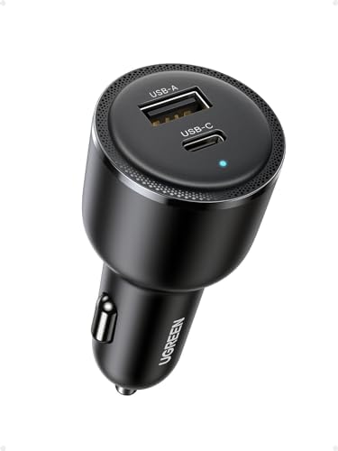 YGL Carica Rapida 3.0 Caricatore Per Auto Doppio USB Con Interruttore, Caricabatterie Rapido Per