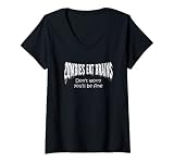 Femme Les zombies mangent le cerveau mais ne vous inquiétez pas que vous serez fin drôle T-Shirt avec Col en V