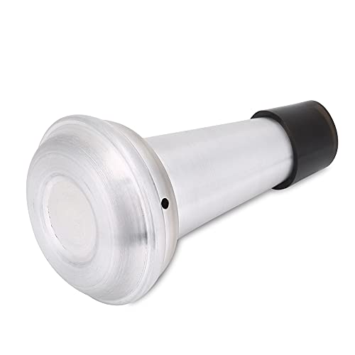 Dilwe Trumpet Mute, Rubber Aluminum Alloy Practice Trumpet Mute Straight Cornet Mute Silencer