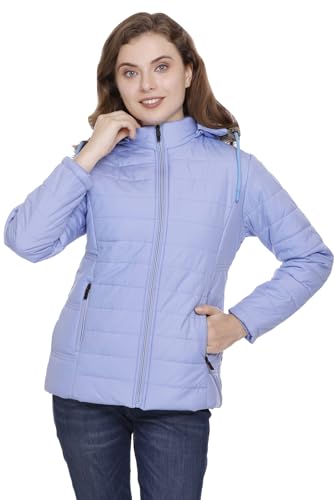Image of RARE TIMES Women's Stylish Solid Full Sleeves Jacket | Winter Wear Quilted Jacket for Travelling | Regulaer Fit Puffer Jacket For Women