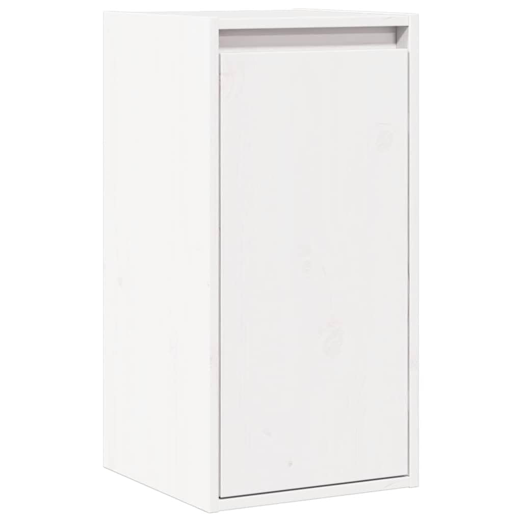 Meuble mural blanc en pin massif 30x30x100 cm, finis les livres encombrants