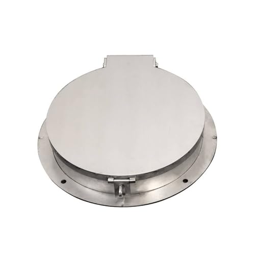 Couvercle et cadre de regard rond verrouillable 80 cm pour réseaux d'eaux usées de cour - 2