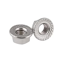 M10 X 1,25 Mutter M10 X 1,25 Flanschmutter Eisen Chrom 10 Stück Feingewinde Sechskant Sechskantmutter Flanschmuttern Befestigungselement mit Pad