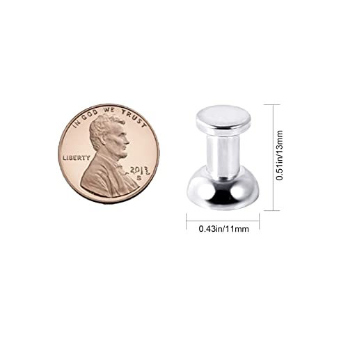 Push Pin Fridge Magnets, Small Strong 16Pcs Brushed Nickel Push Pins Magnet For Refrigerator Whiteboard Office Map Classroom Magnets #TOP1