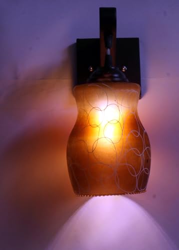 Image of Modern Decorative Designer Wall Light Industries for Living Room, Bedroom, Bedside, and Decorative Lighting Indoor Use, Bulb Not Included (Brown Barel, 2)
